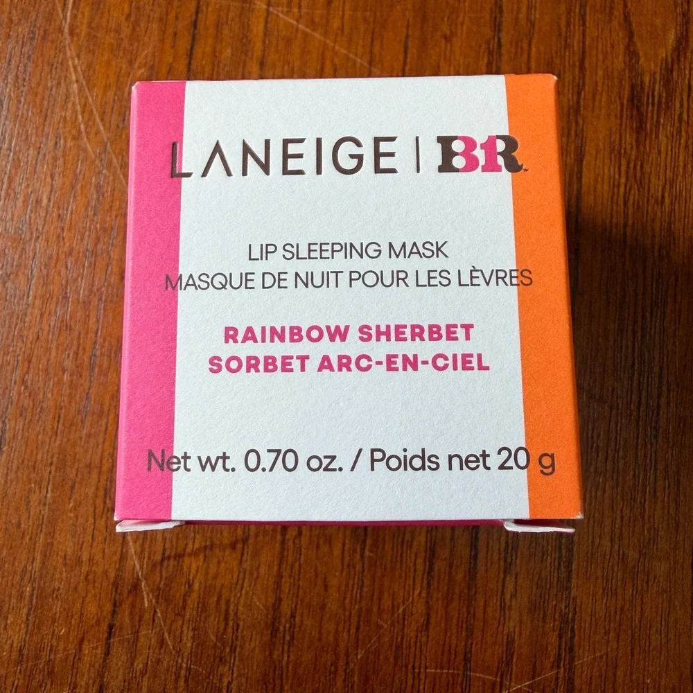 LANEIGE x Baskin Robbins Lip Sleeping Mask Rainbow Sherbet 20g Limited Edition